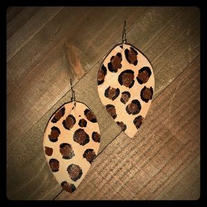 Leopard print earrings